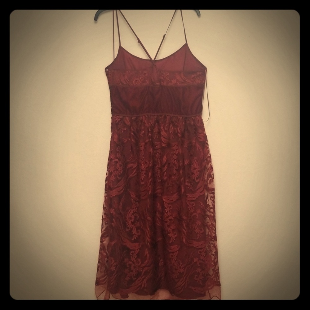 Wine red dress
